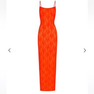 SKIMS NWT Stretch Lace Cami Maxi Dress in Sunset